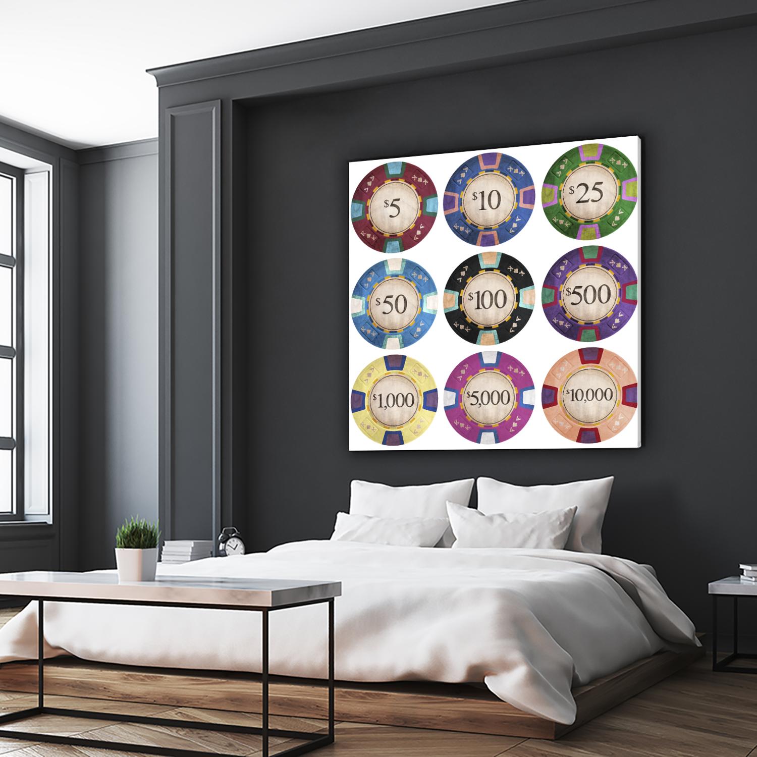 Poker Chips by GI ArtLab on GIANT ART - blue leisure