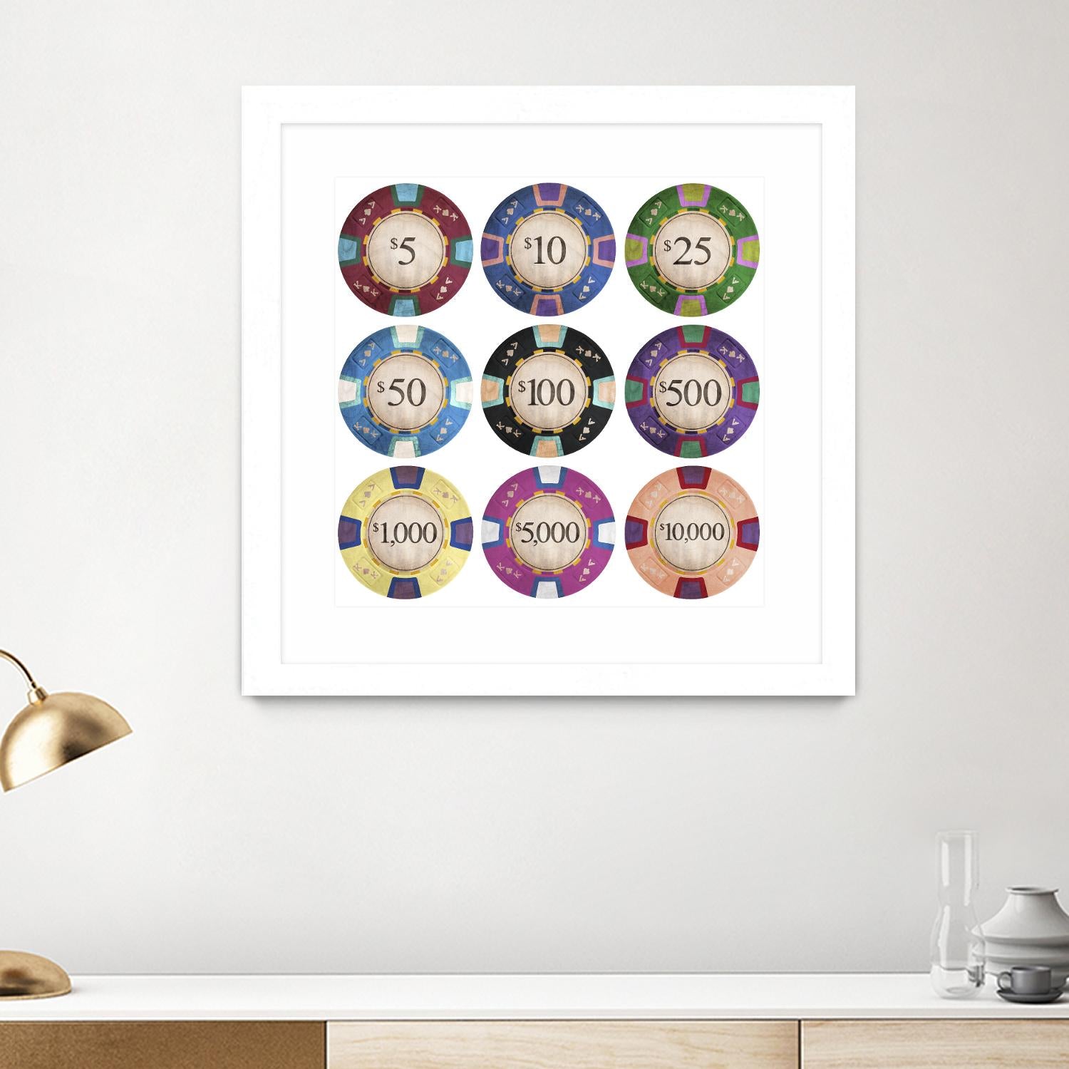 Poker Chips by GI ArtLab on GIANT ART - blue leisure