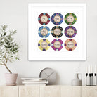 Poker Chips by GI ArtLab on GIANT ART - blue leisure