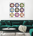 Poker Chips by GI ArtLab on GIANT ART - blue leisure