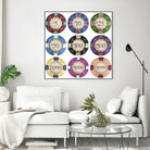 Poker Chips by GI ArtLab on GIANT ART - blue leisure