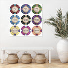 Poker Chips by GI ArtLab on GIANT ART - blue leisure