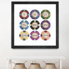 Poker Chips by GI ArtLab on GIANT ART - blue leisure