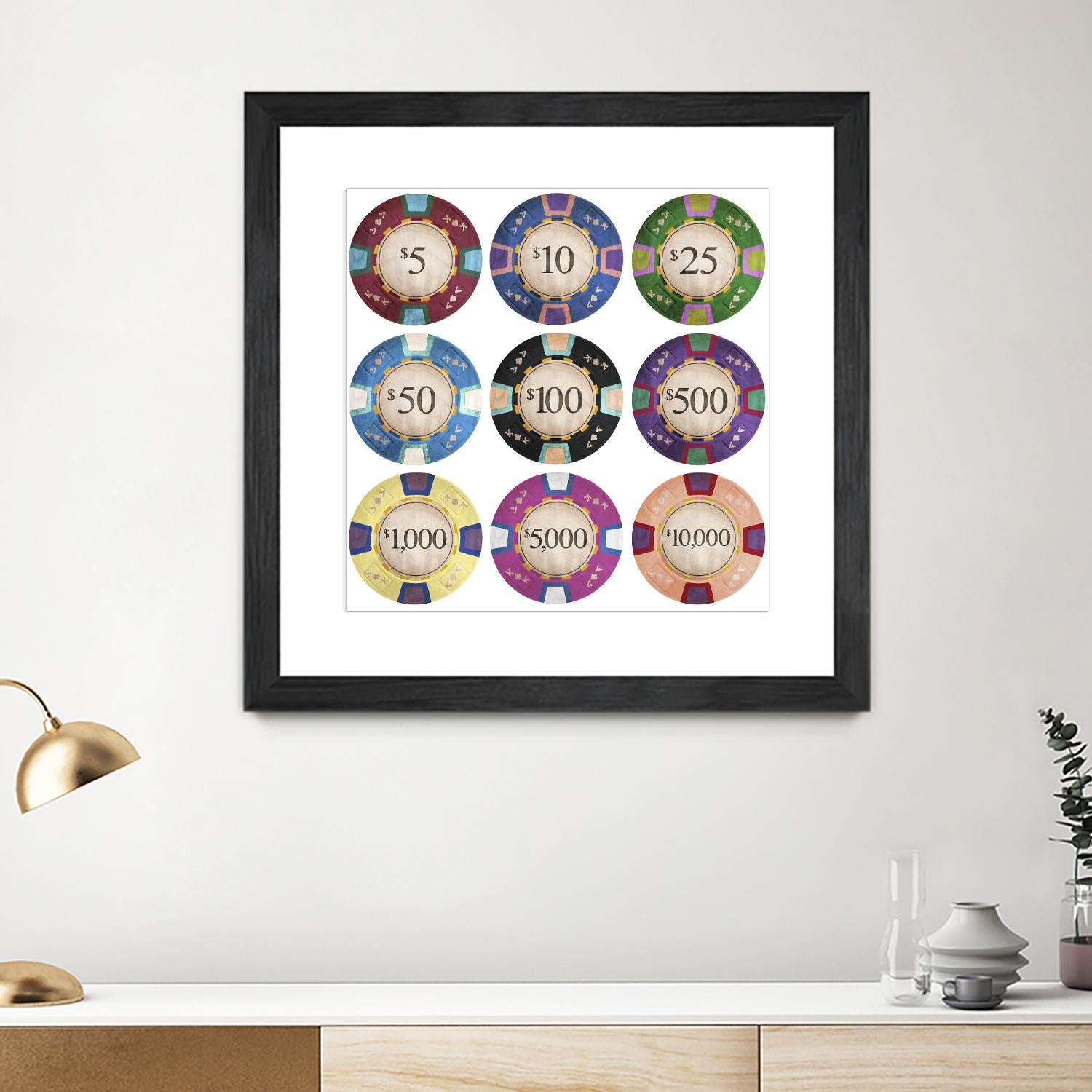Poker Chips by GI ArtLab on GIANT ART - blue leisure