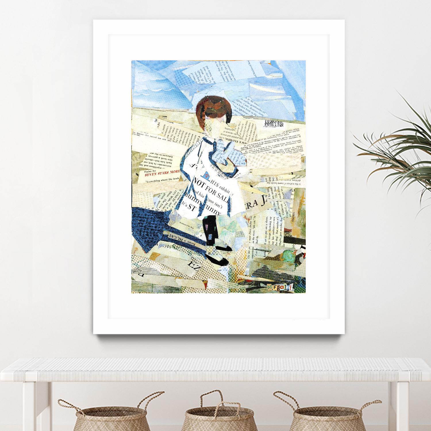 Calm #3 Nebraska Bunny by Mark Fraley on GIANT ART - beige contemporary