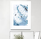 Blue Lace Agate by GI ArtLab on GIANT ART - white abstract