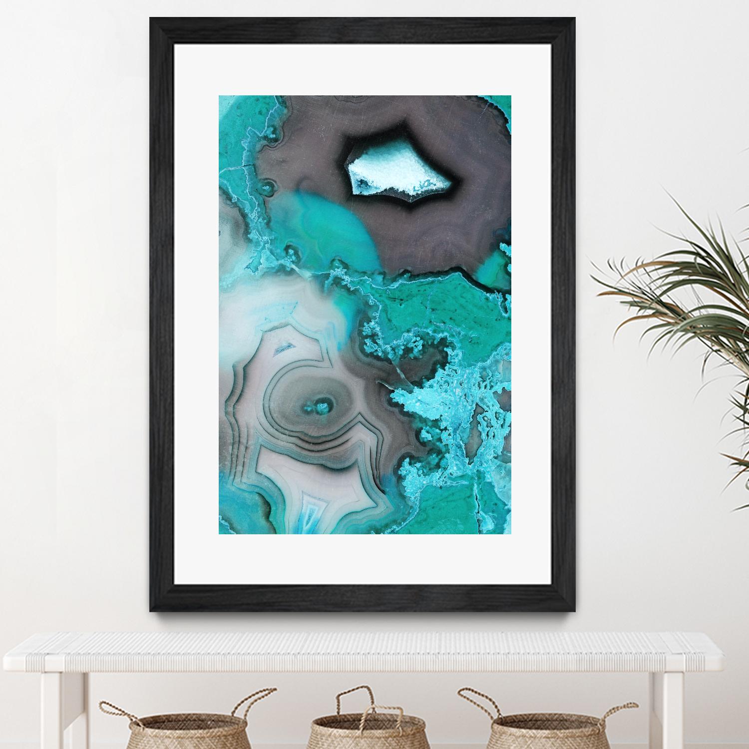 Turquoise by GI ArtLab on GIANT ART - white abstract