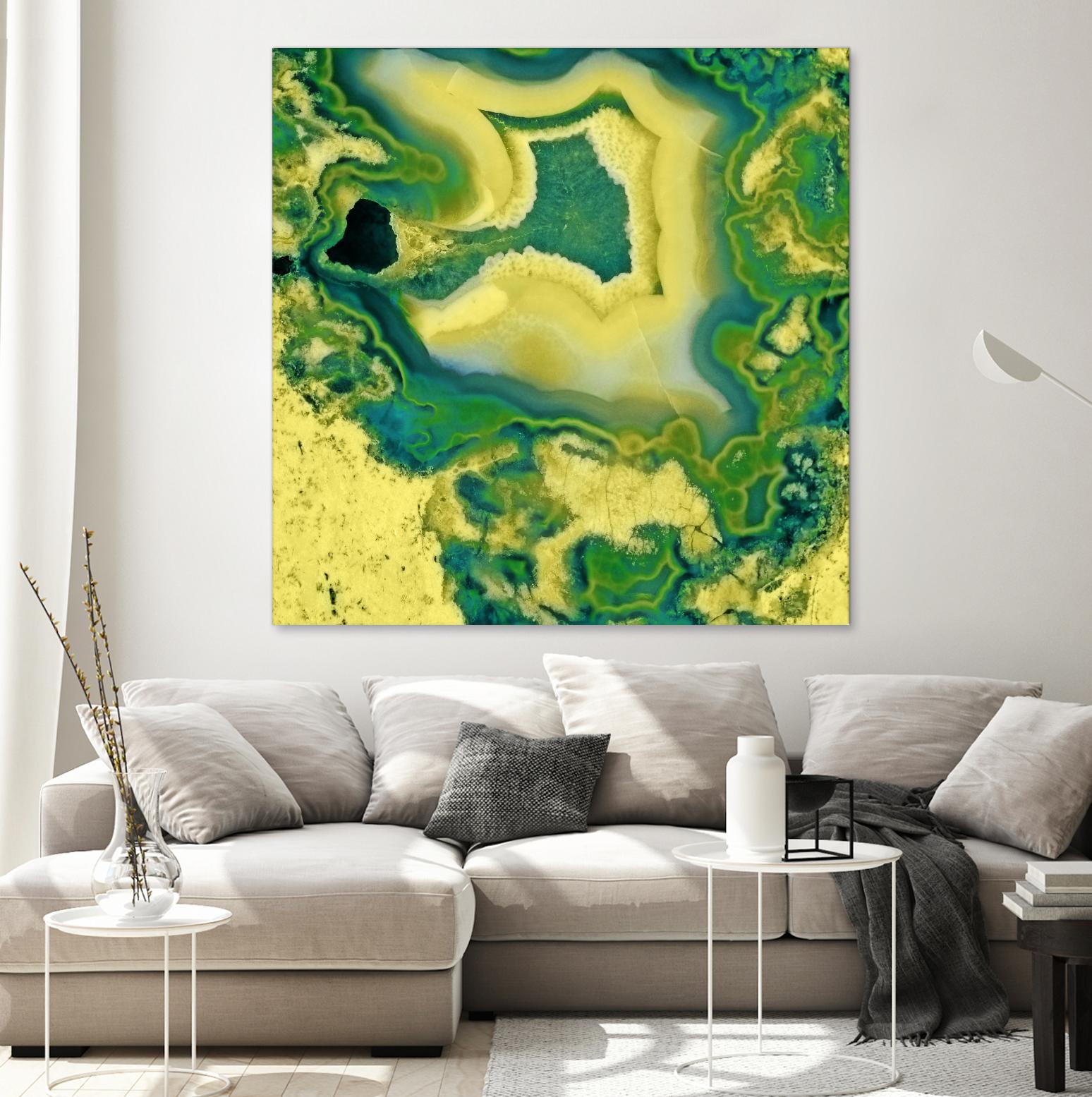 Mineral Rings Geode by GI ArtLab on GIANT ART - green abstract