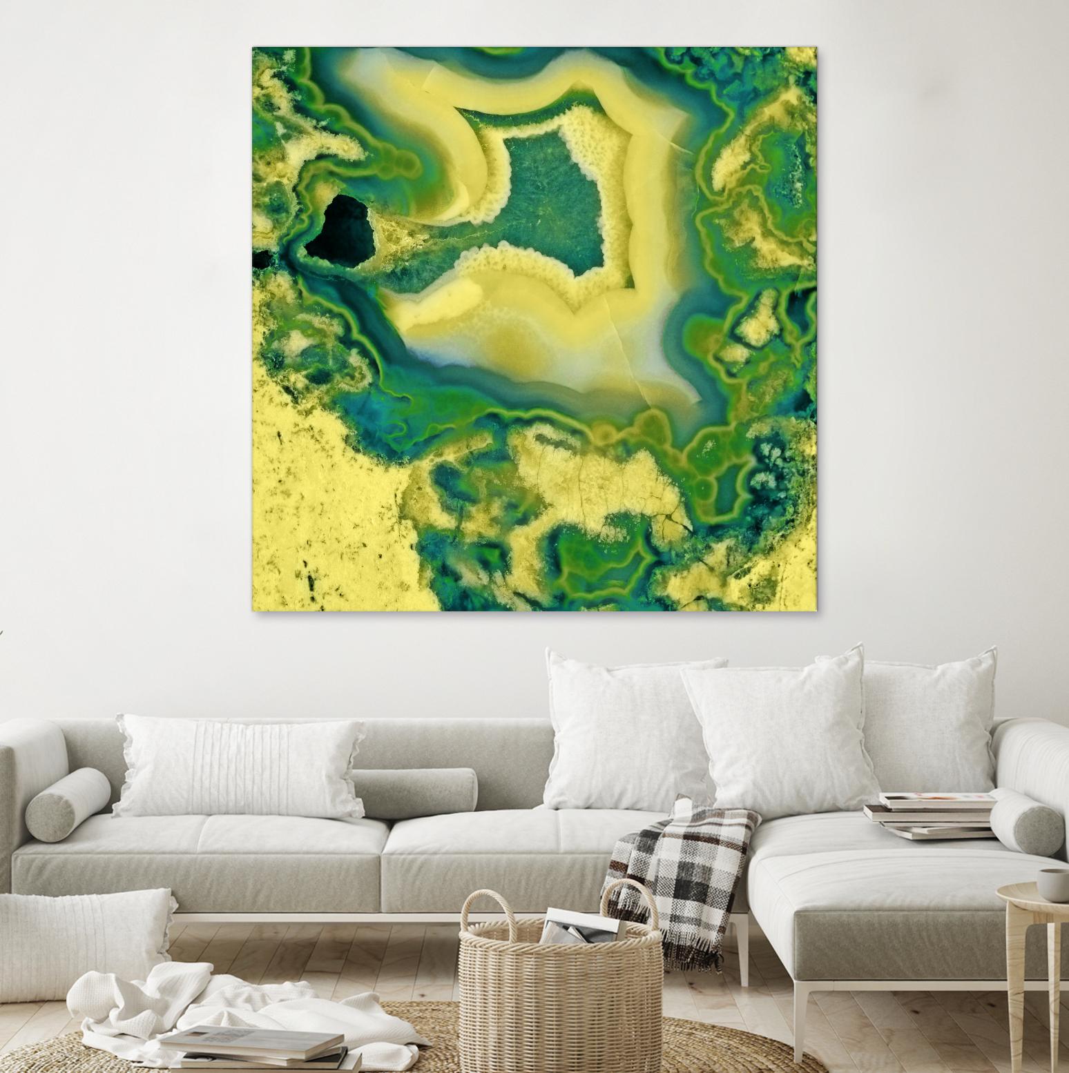 Mineral Rings Geode by GI ArtLab on GIANT ART - green abstract