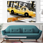 Times Square Taxi by GI ArtLab on GIANT ART - orange city scene