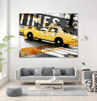 Times Square Taxi by GI ArtLab on GIANT ART - orange city scene