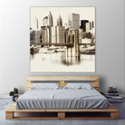 New York Waterfront B by GI ArtLab on GIANT ART - black city scene