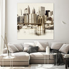 New York Waterfront B by GI ArtLab on GIANT ART - black city scene