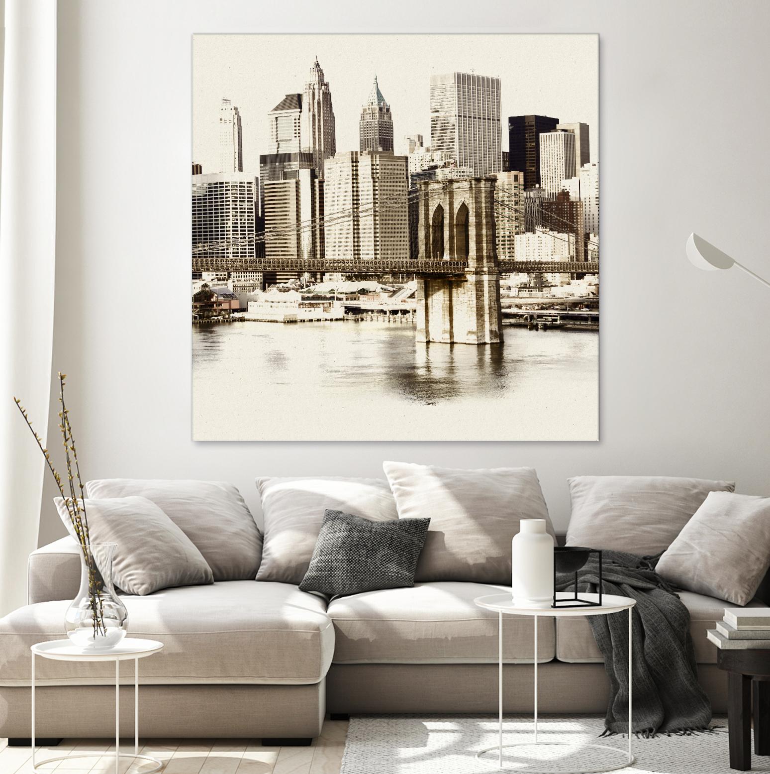 New York Waterfront B by GI ArtLab on GIANT ART - black city scene