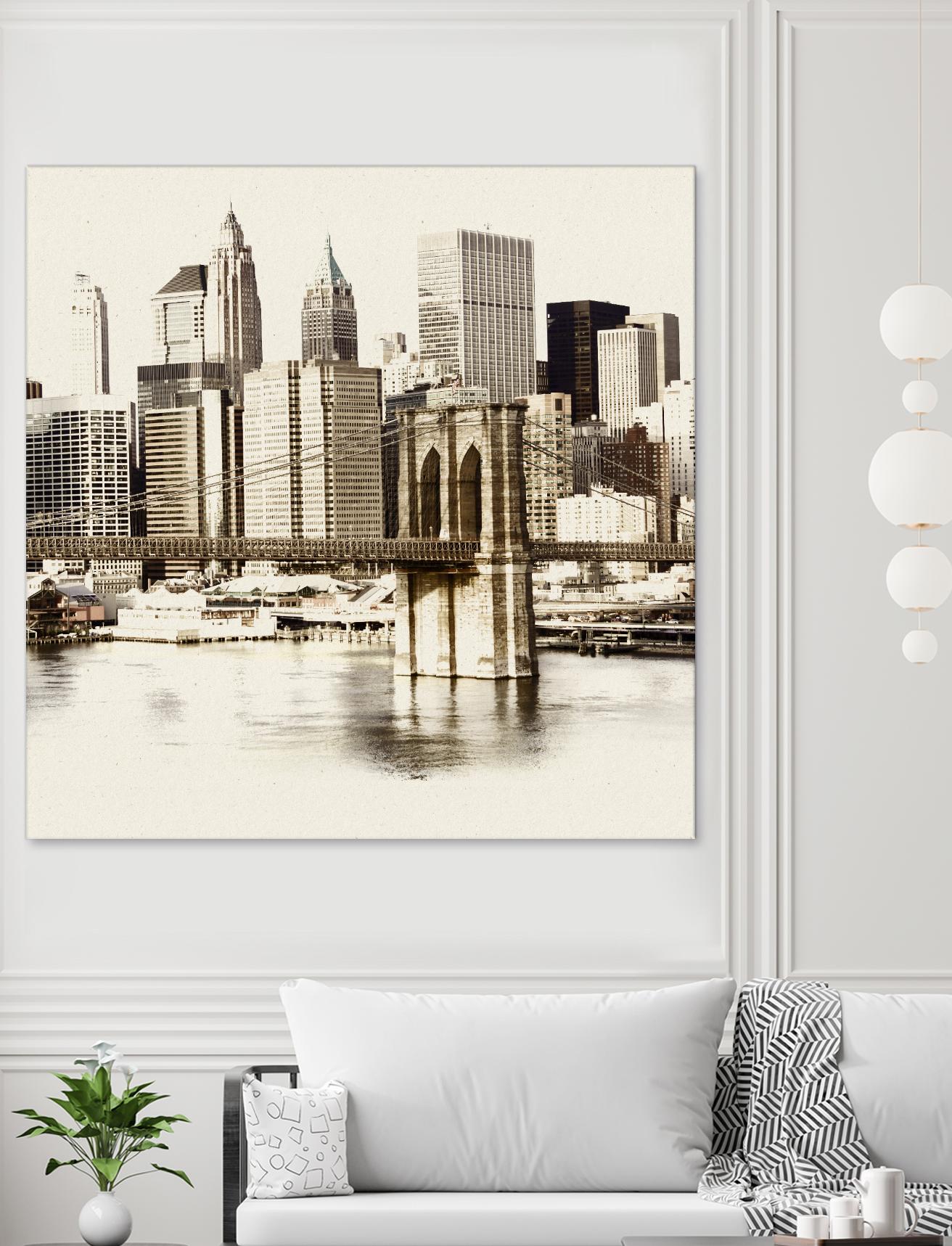 New York Waterfront B by GI ArtLab on GIANT ART - black city scene