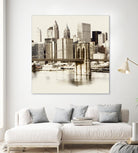 New York Waterfront B by GI ArtLab on GIANT ART - black city scene