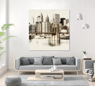 New York Waterfront B by GI ArtLab on GIANT ART - black city scene