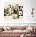 New York Waterfront B by GI ArtLab on GIANT ART - black city scene