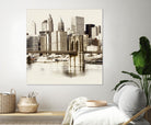 New York Waterfront B by GI ArtLab on GIANT ART - black city scene