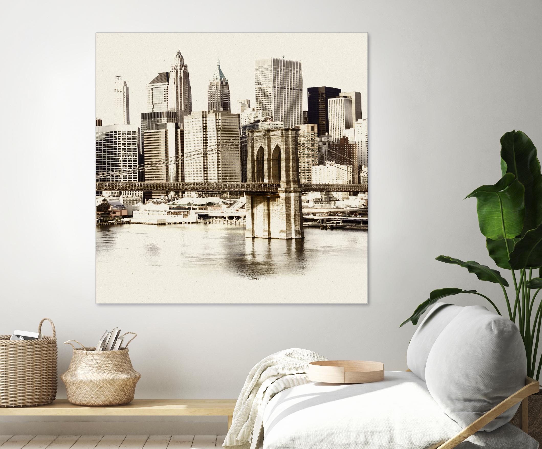 New York Waterfront B by GI ArtLab on GIANT ART - black city scene