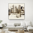New York Waterfront B by GI ArtLab on GIANT ART - black city scene