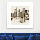 New York Waterfront B by GI ArtLab on GIANT ART - black city scene