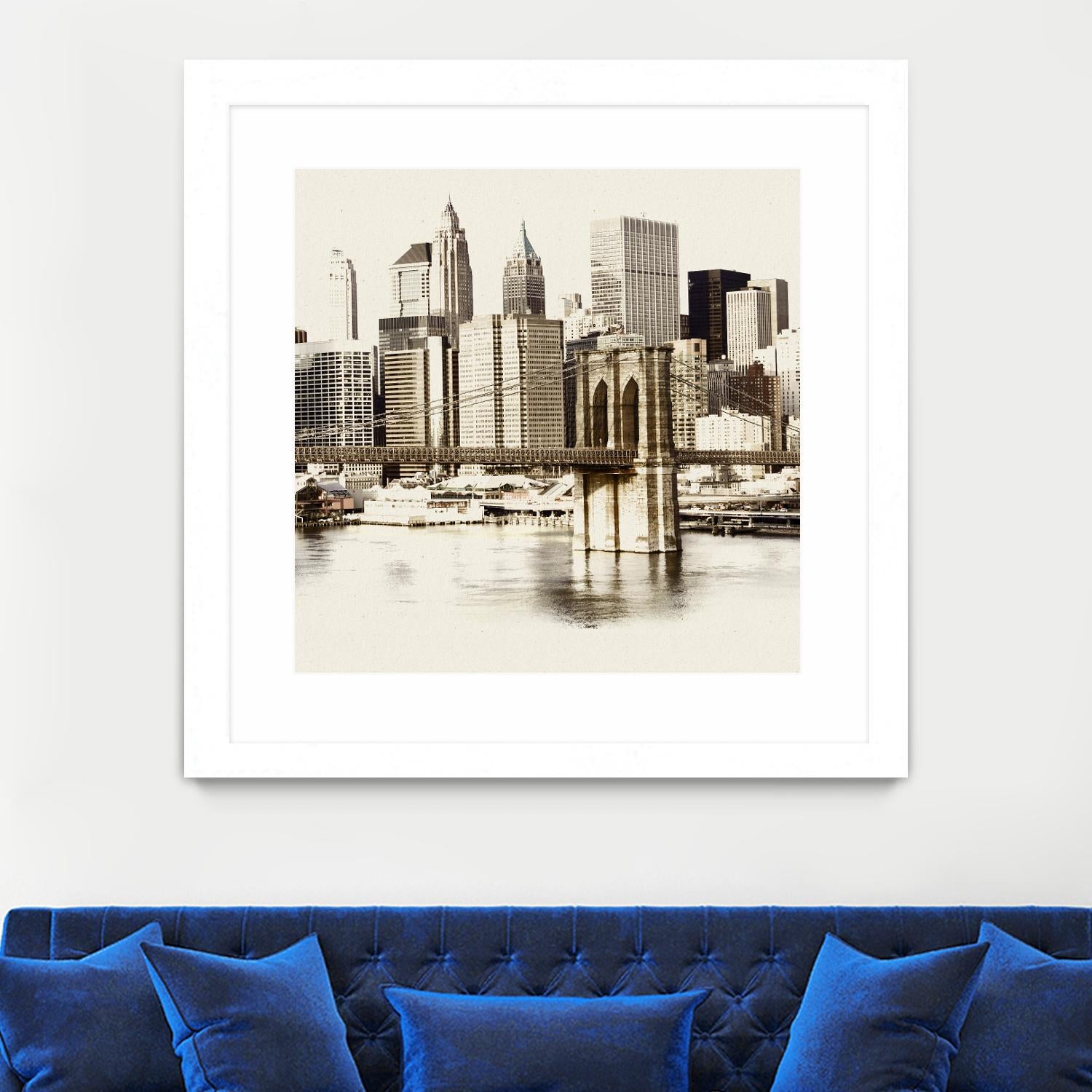 New York Waterfront B by GI ArtLab on GIANT ART - black city scene