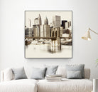 New York Waterfront B by GI ArtLab on GIANT ART - black city scene
