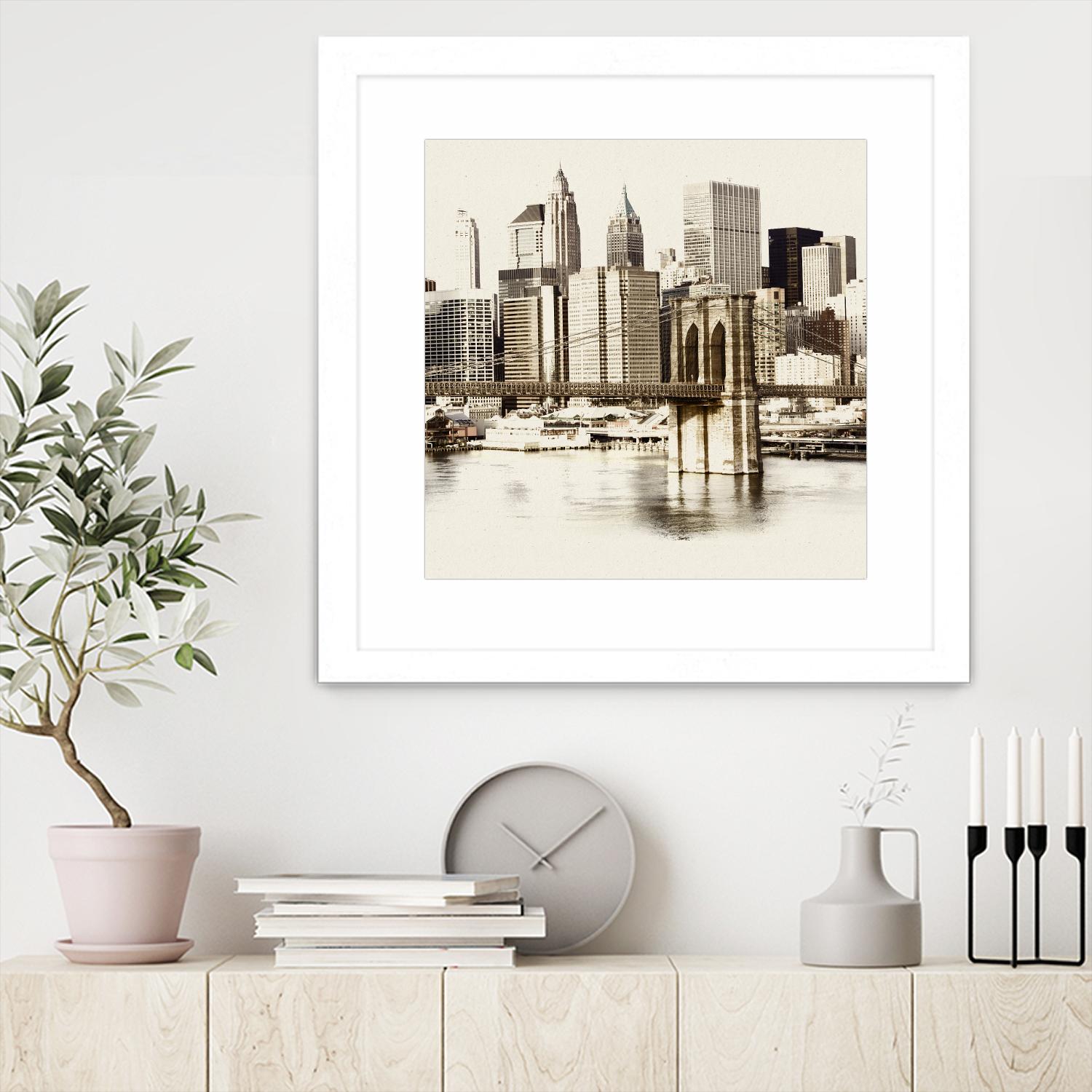 New York Waterfront B by GI ArtLab on GIANT ART - black city scene