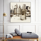 New York Waterfront B by GI ArtLab on GIANT ART - black city scene