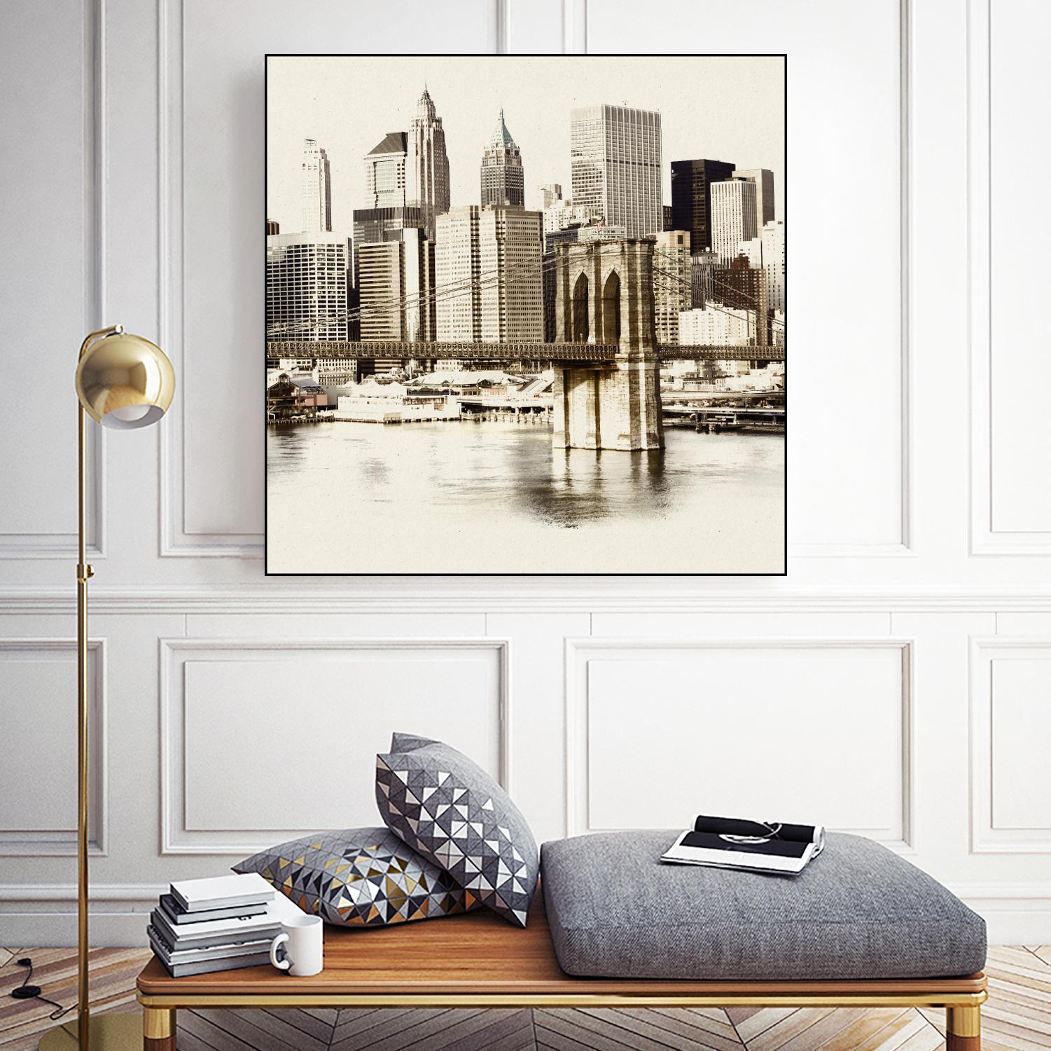 New York Waterfront B by GI ArtLab on GIANT ART - black city scene