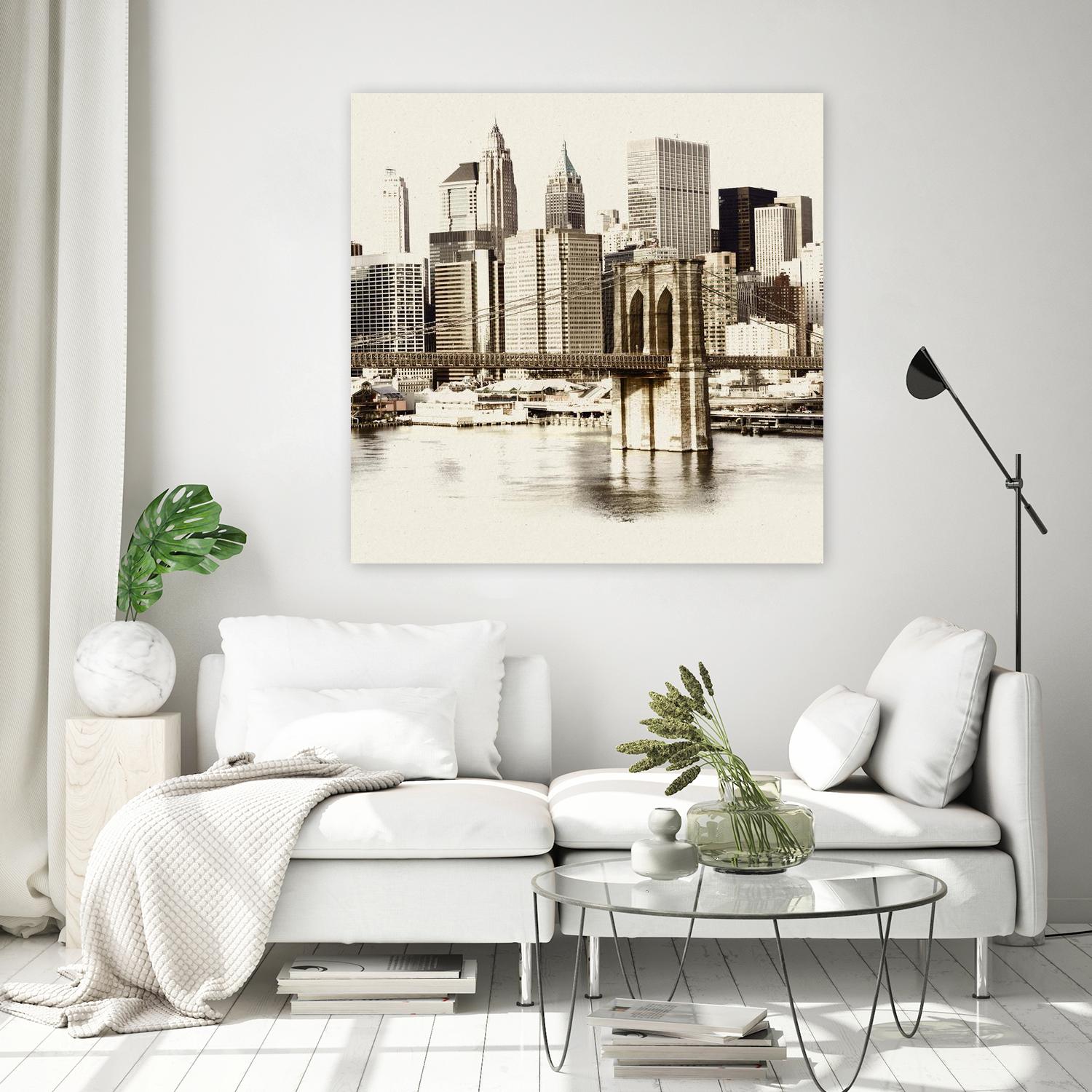 New York Waterfront B by GI ArtLab on GIANT ART - black city scene