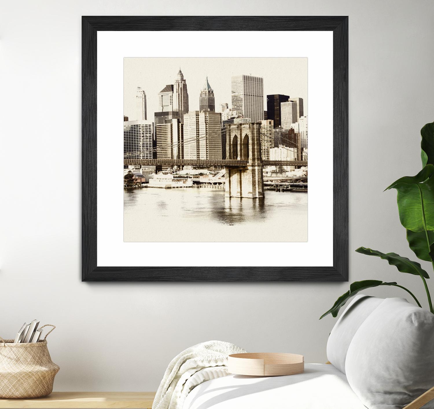 New York Waterfront B by GI ArtLab on GIANT ART - black city scene