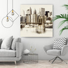 New York Waterfront B by GI ArtLab on GIANT ART - black city scene