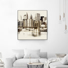 New York Waterfront B by GI ArtLab on GIANT ART - black city scene