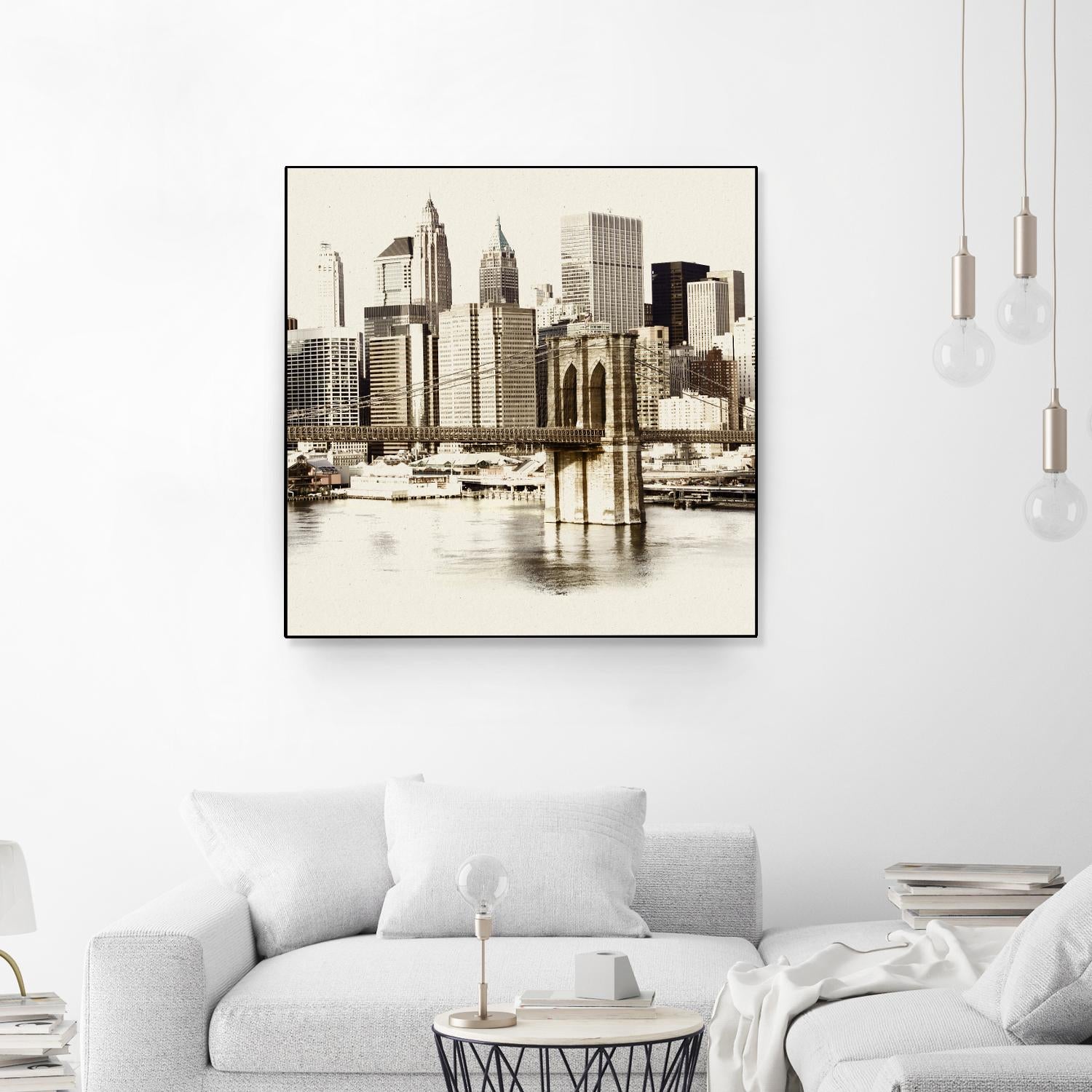 New York Waterfront B by GI ArtLab on GIANT ART - black city scene