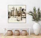New York Waterfront B by GI ArtLab on GIANT ART - black city scene