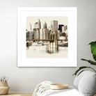 New York Waterfront B by GI ArtLab on GIANT ART - black city scene