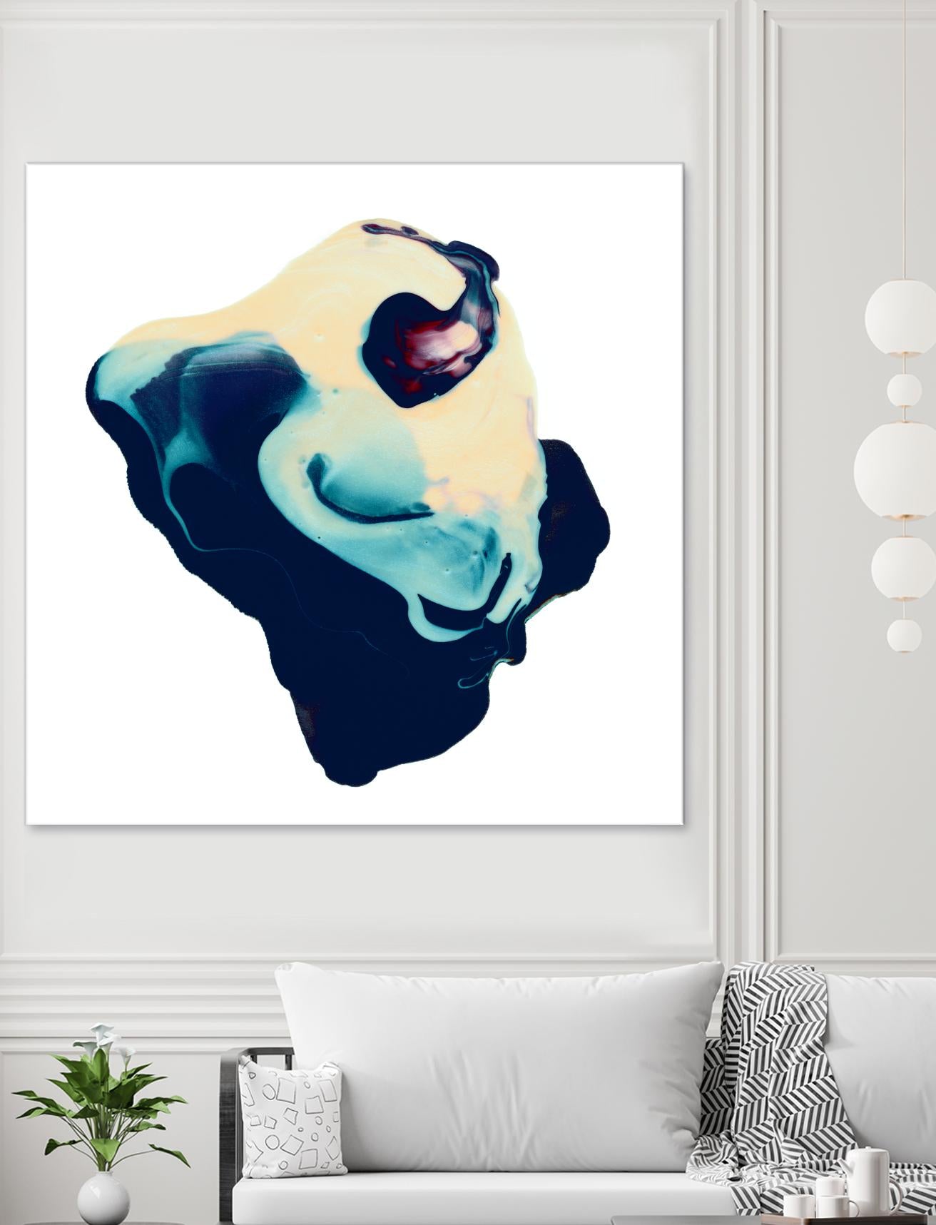 Polished in Cobalt by THE Studio on GIANT ART - white abstract