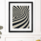 Black Swirls D by THE Studio on GIANT ART - beige abstract