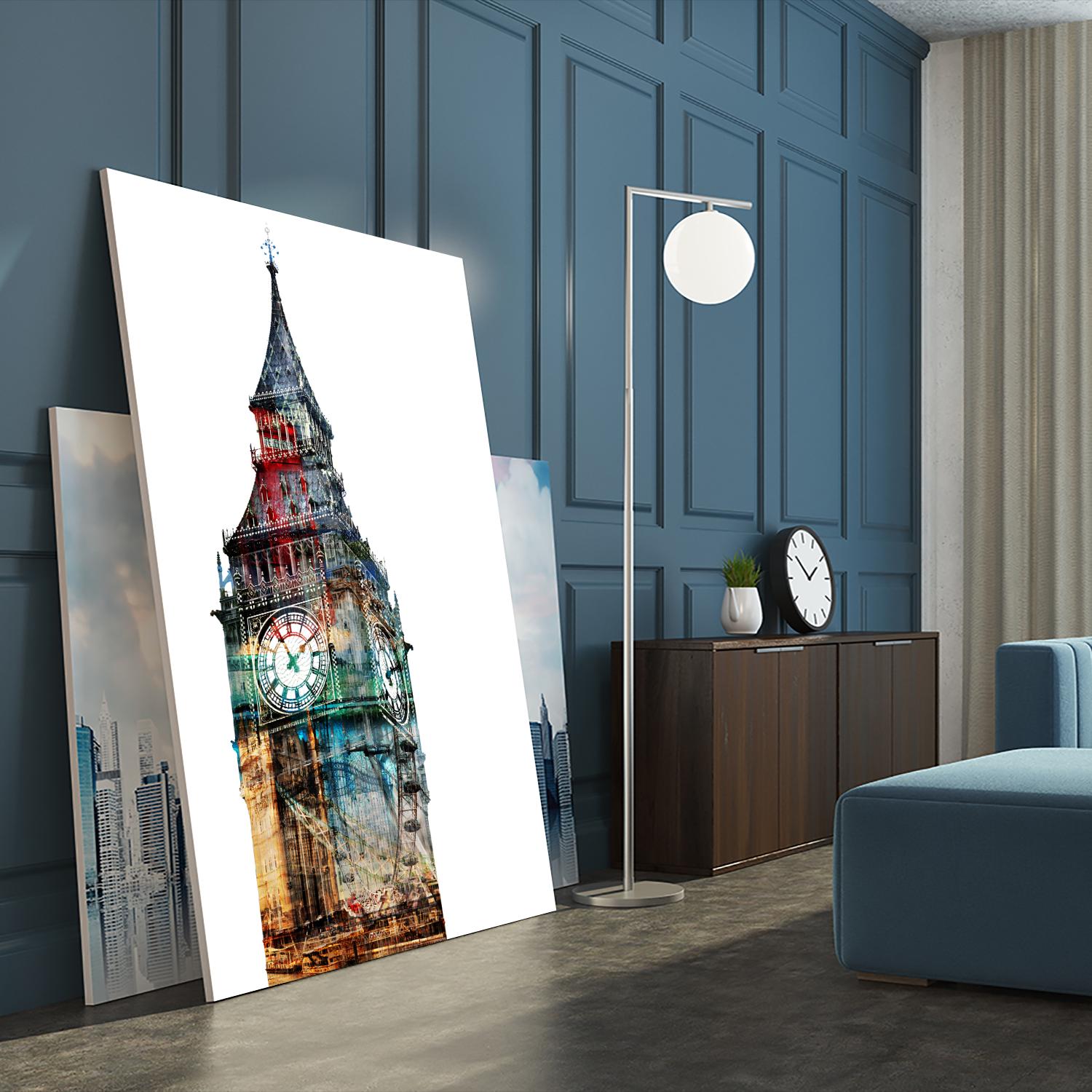 London Spirit by THE Studio on GIANT ART - blue city scene