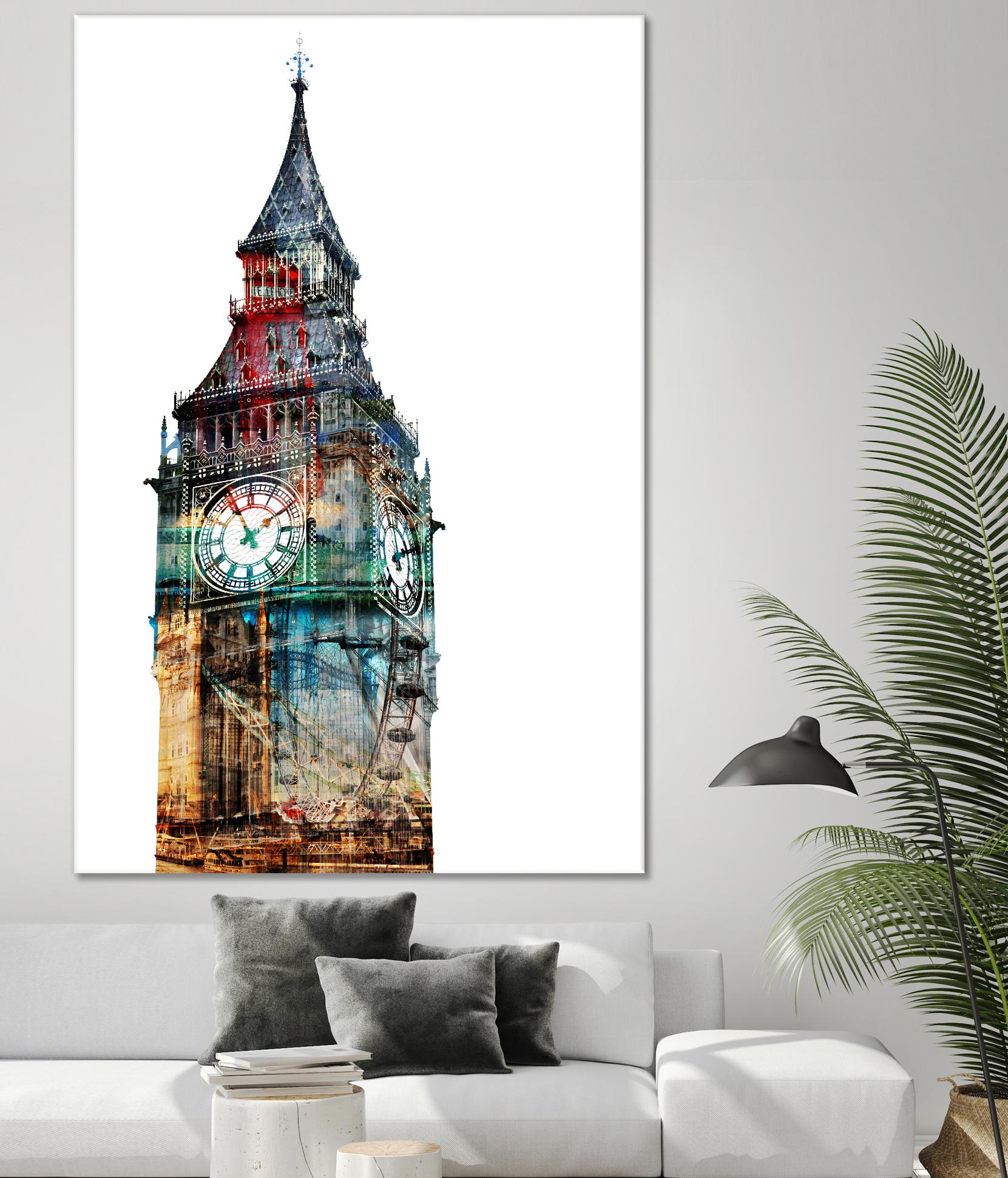 London Spirit by THE Studio on GIANT ART - blue city scene