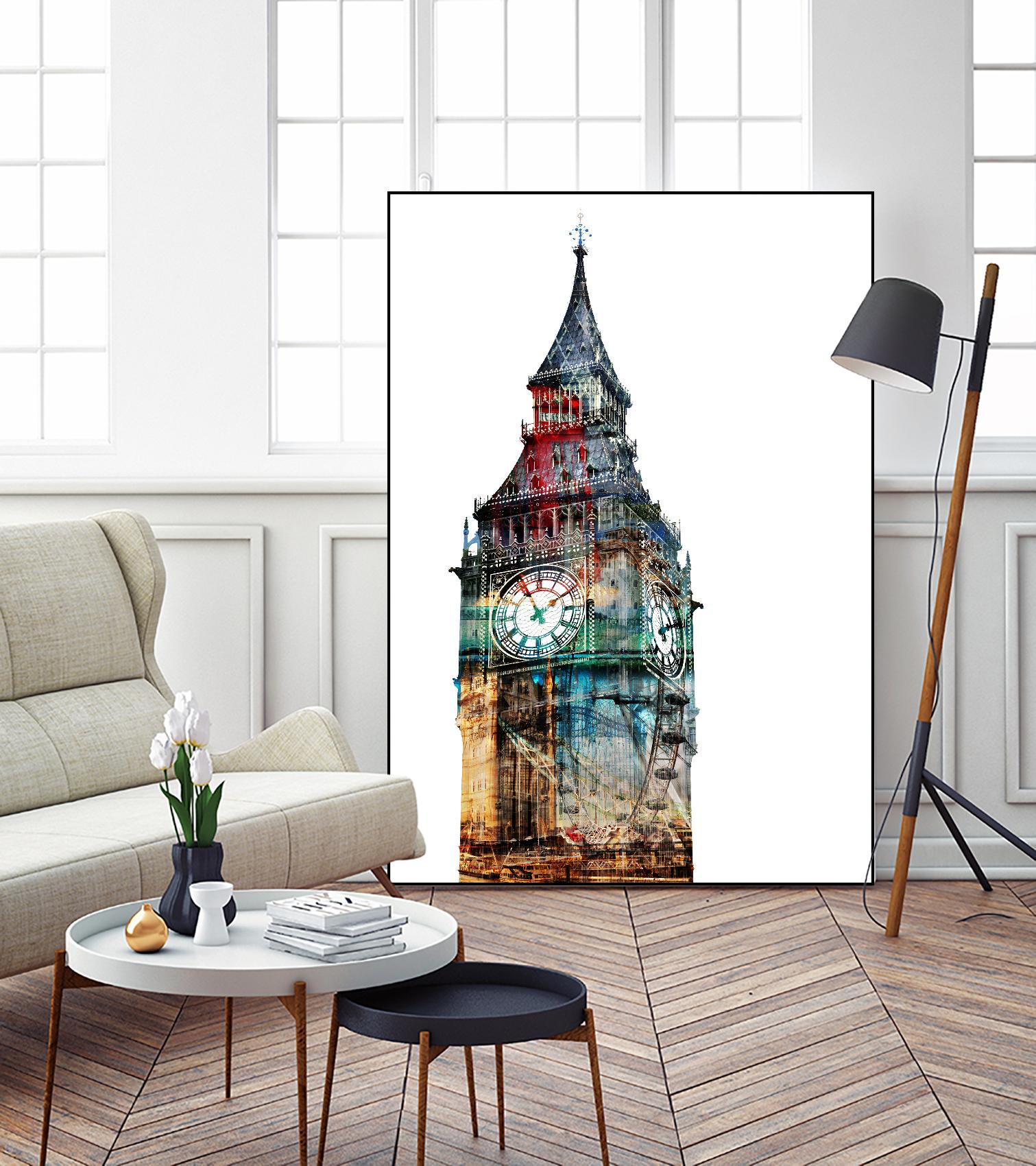 London Spirit by THE Studio on GIANT ART - blue city scene