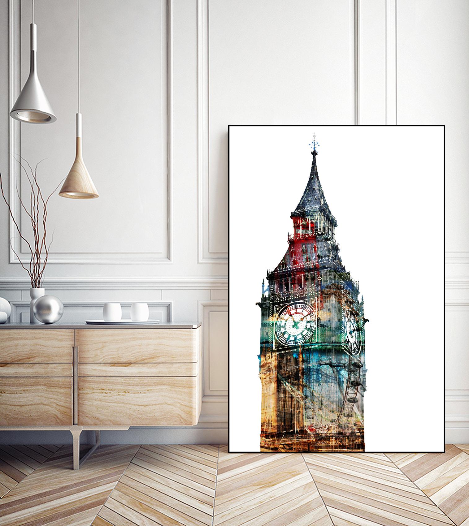 London Spirit by THE Studio on GIANT ART - blue city scene