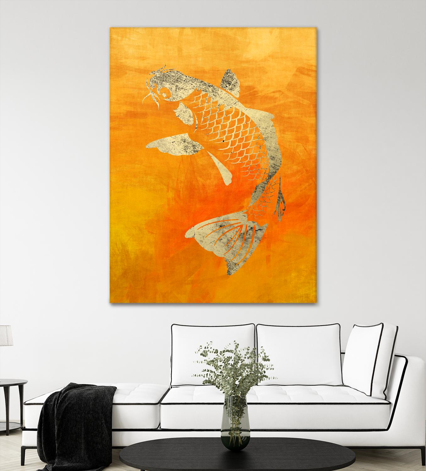 Koi by THE Studio on GIANT ART - beige oriental