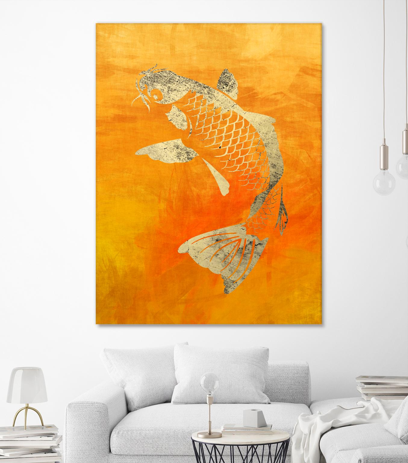 Koi by THE Studio on GIANT ART - beige oriental