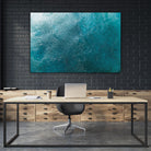 Water Texture Two Birds Eye by Kyle Goldie on GIANT ART - blue abstract