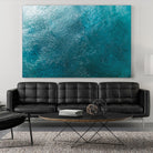 Water Texture Two Birds Eye by Kyle Goldie on GIANT ART - blue abstract
