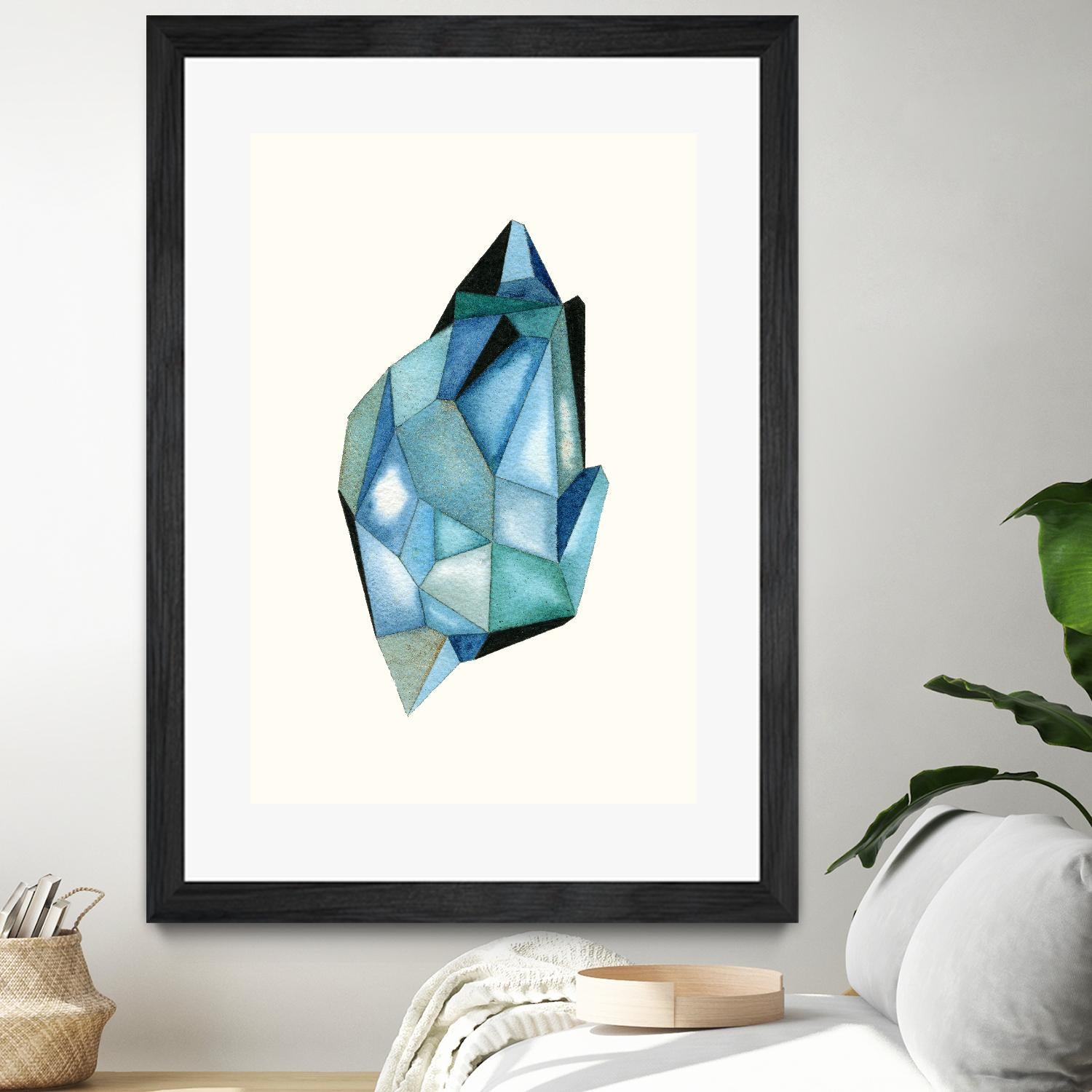 Faceted Gem C by Natasha Marie on GIANT ART - blue abstract