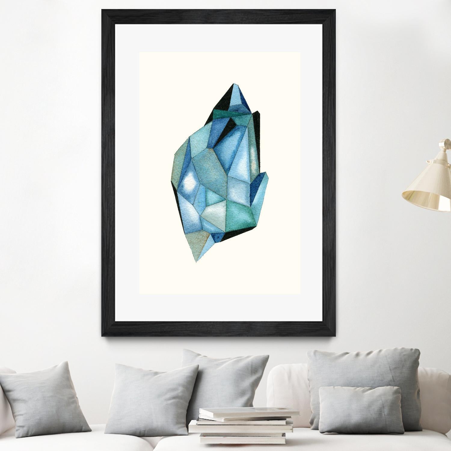Faceted Gem C by Natasha Marie on GIANT ART - blue abstract